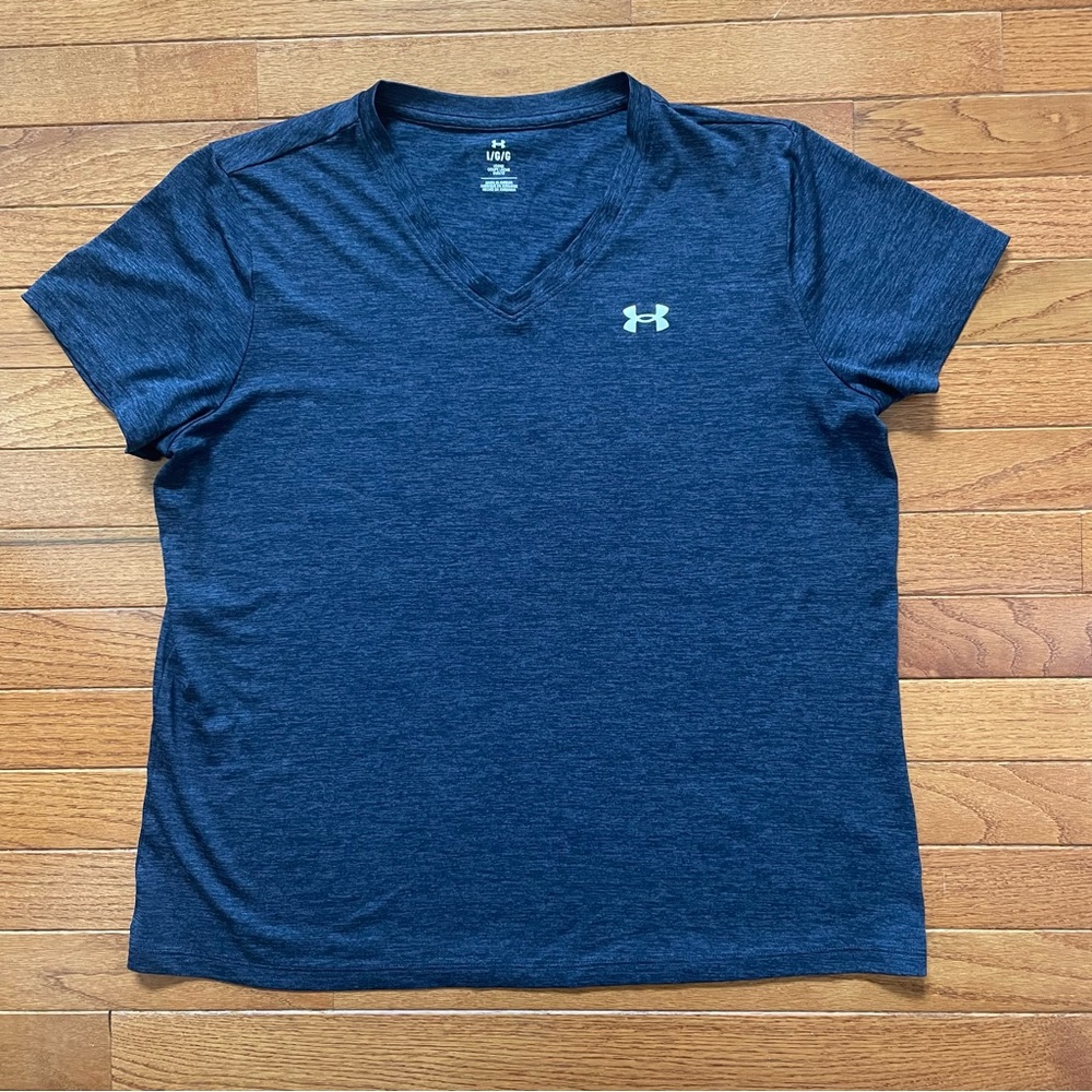 Under Armour Blue Performance Tee, Size Large